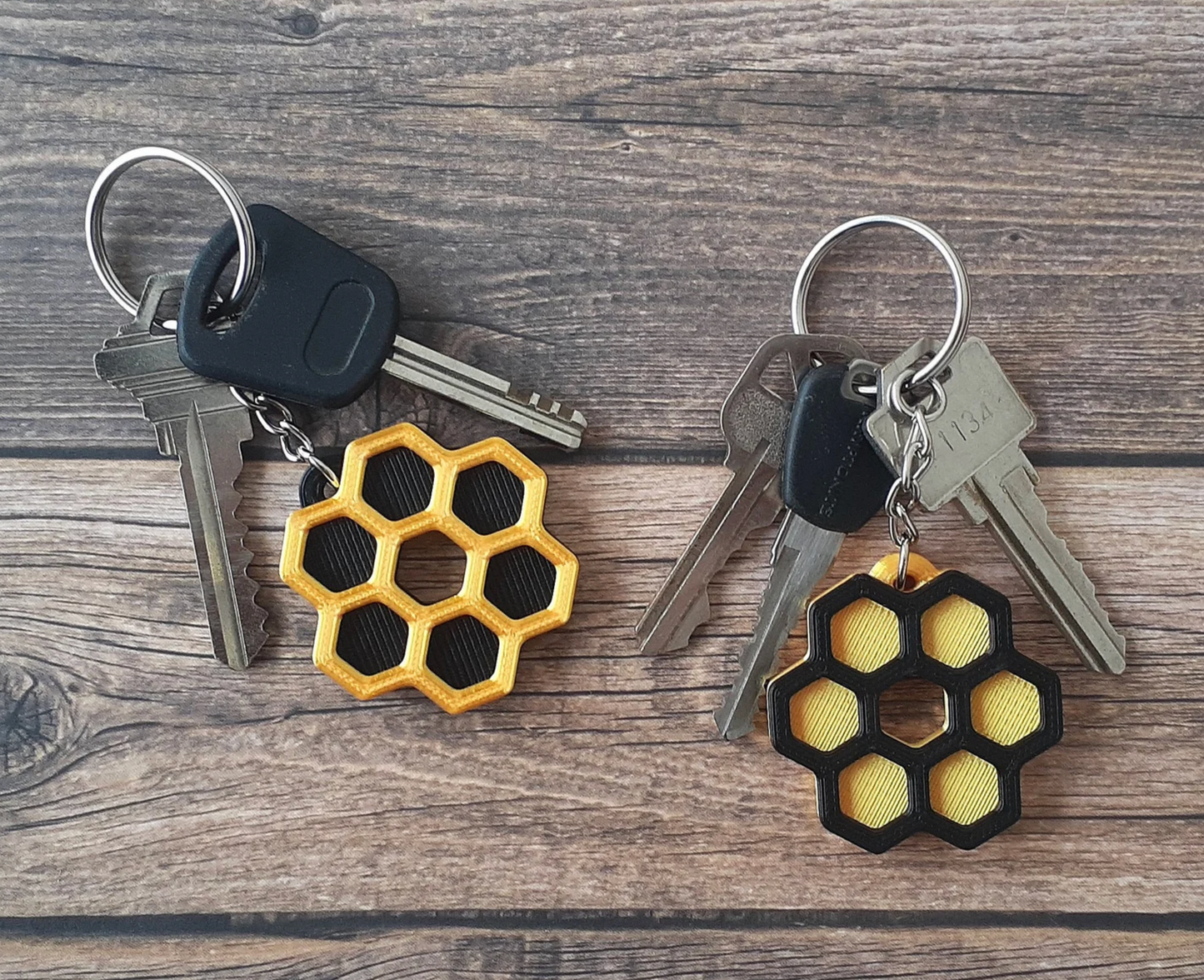 HoneyComb Keychain