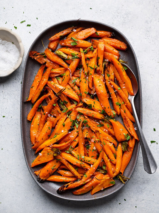 Honey-glazed carrots